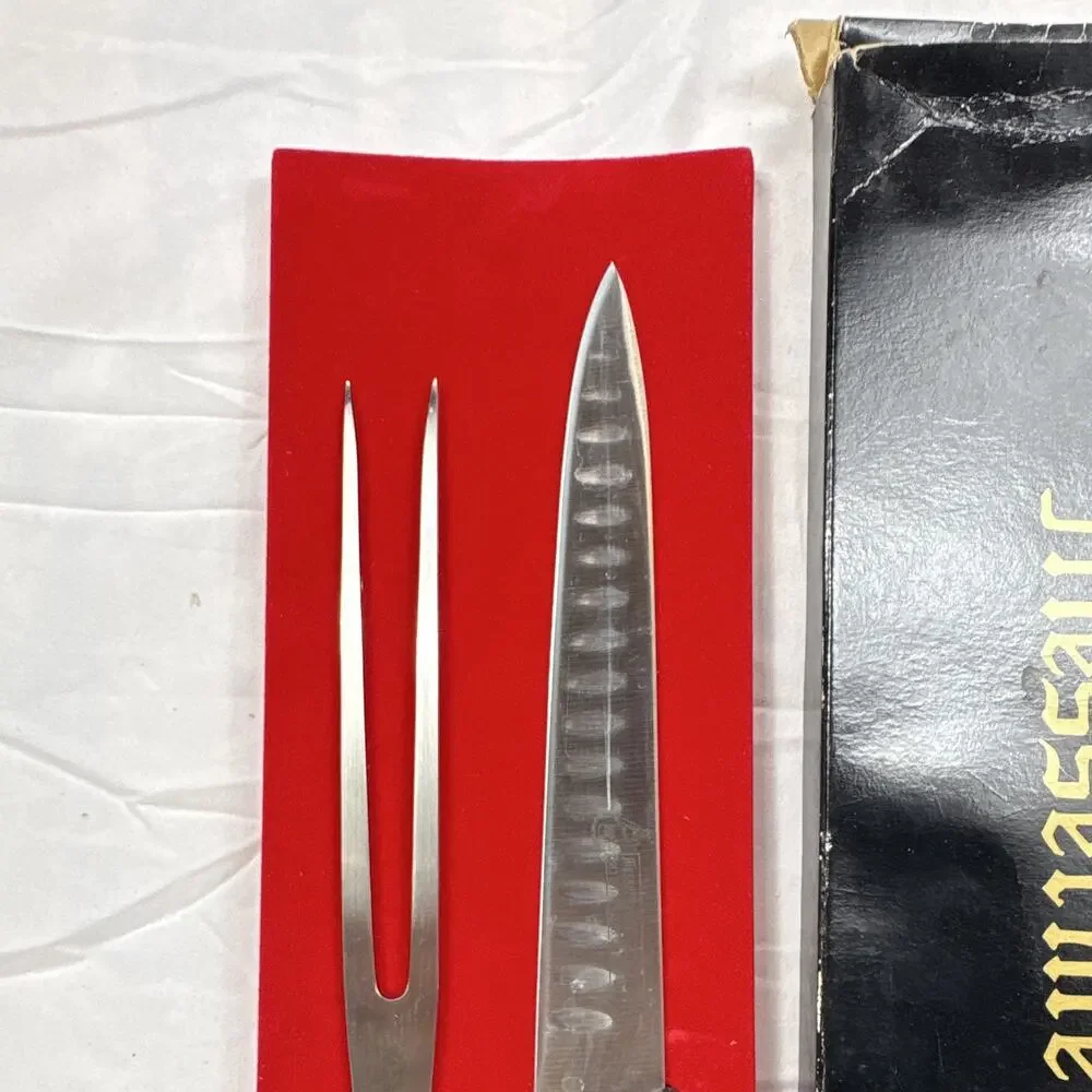 Messermeister 2pc Carving Set 8in Slicing Knife 5011-8K & Fork 5029-7